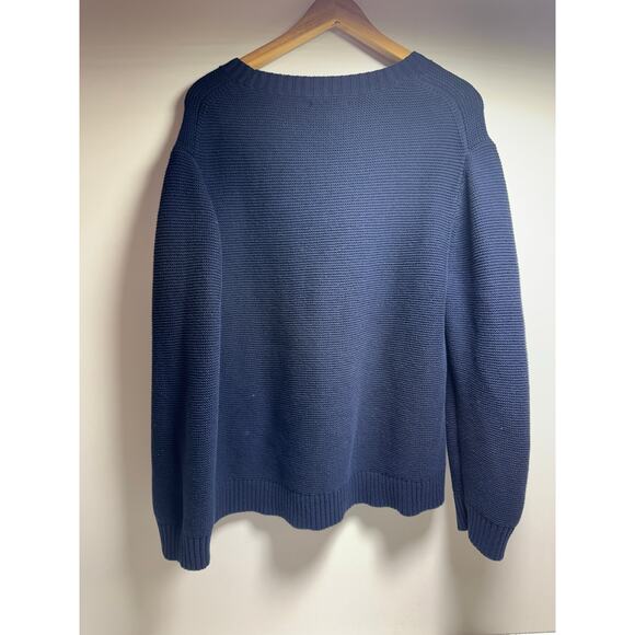 J. Crew Sweater Men’s Crewneck Sz L Blue Classic Pullover Grandpa Dad Core - Picture 6 of 9